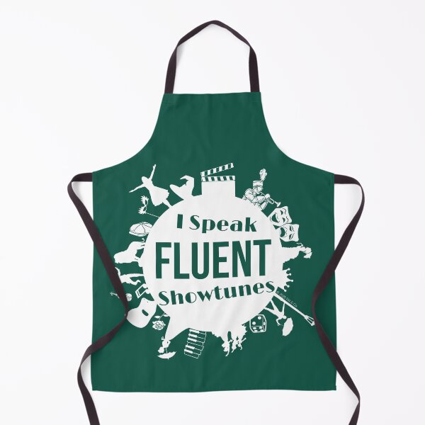 Item preview, I Speak Fluent Showtunes - White/Dark Turquoise designed and sold by Flit & Co..