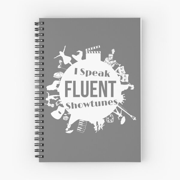 Item preview, I Speak Fluent Showtunes - White/Grey designed and sold by Flit & Co..