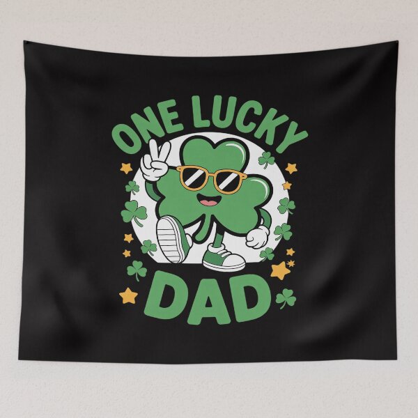 Item preview, One Lucky Dad Shamrock Irish St Patricks Day Groovy designed and sold by teltvitossuilea.