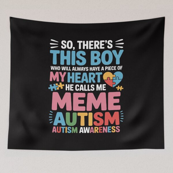 Item preview, There's This Boy He Calls Me Autism Awareness designed and sold by teltvitossuilea.