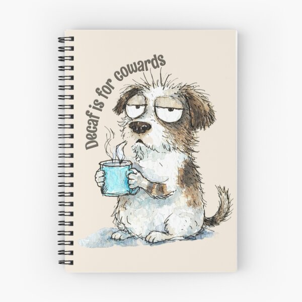 Item preview, Sleepy Pup With Hot Brew – Sarcastic Coffee Art designed and sold by doodledat.