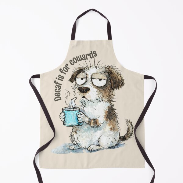 Item preview, Sleepy Pup With Hot Brew – Sarcastic Coffee Art designed and sold by doodledat.