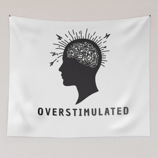 Item preview, Overstimulated Brain Silhouette designed and sold by SandiCreative.