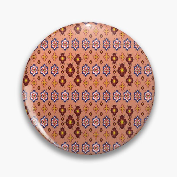 Artikelvorschau, Warmes Pfirsichfarbenes Folk-Blumenmuster entworfen und verkauft von OIL Pattern Design .