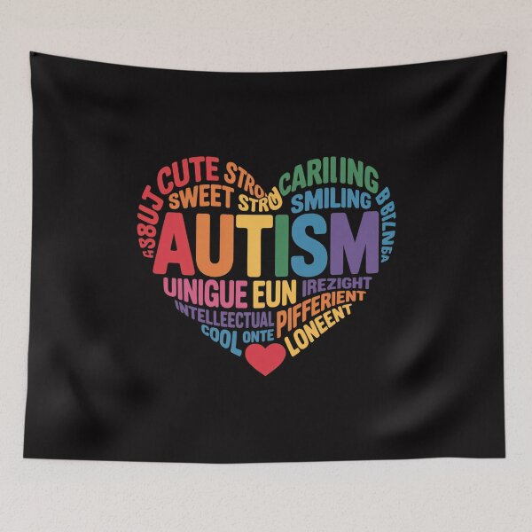 Item preview, Colorful Autism Heart Autism Awareness Support designed and sold by teltvitossuilea.