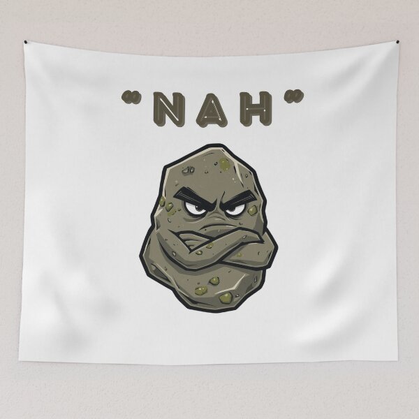 Item preview, Grumpy Stone Nah Mascot designed and sold by SandiCreative.