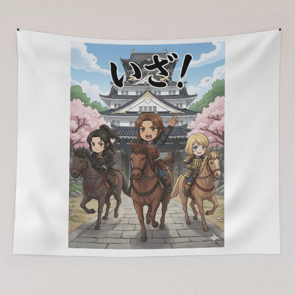 Item preview, ¡Vamos! Adorables Samuráis Sengoku y Carga a Caballo - Estilo Anime Japonés: designed and sold by SengokuSkyjp.