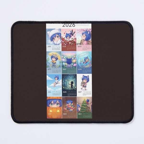 Item preview, Ayame Vtuber Calendar 2026 designed and sold by ShidoArt.