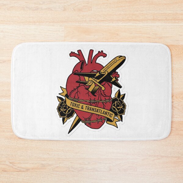 Item preview, Toxic And Transatlantic Old School Tattoo Travel Plane Heart Dagger designed and sold by StickyGuys.