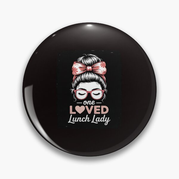 Item preview, Bleached One Loved Lunch Lady Messy Bun Hearts Valentine Day designed and sold by lavethediso.