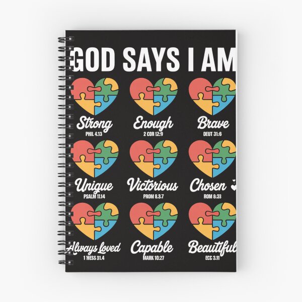 Item preview, God Says I Am - Autism Awareness Christian Bible Verse designed and sold by czechascheledu.