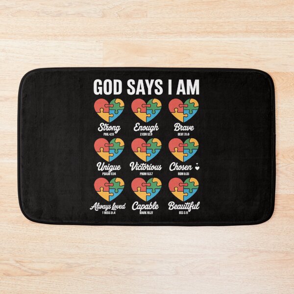 Item preview, God Says I Am - Autism Awareness Christian Bible Verse designed and sold by czechascheledu.