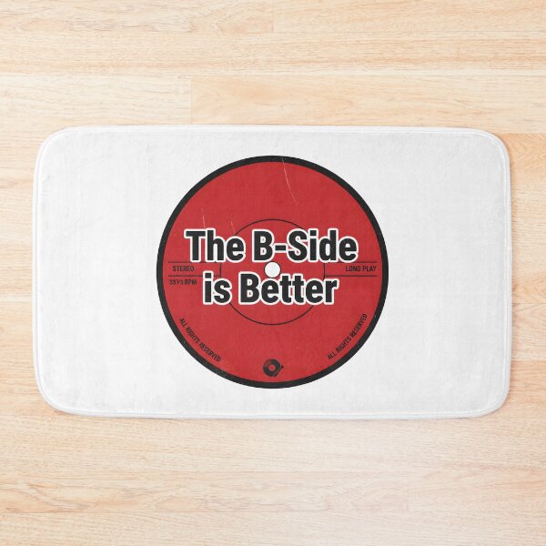 Item preview, Vintage Red Vinyl Record Label with The B-Side is Better Slogan designed and sold by homydesign.