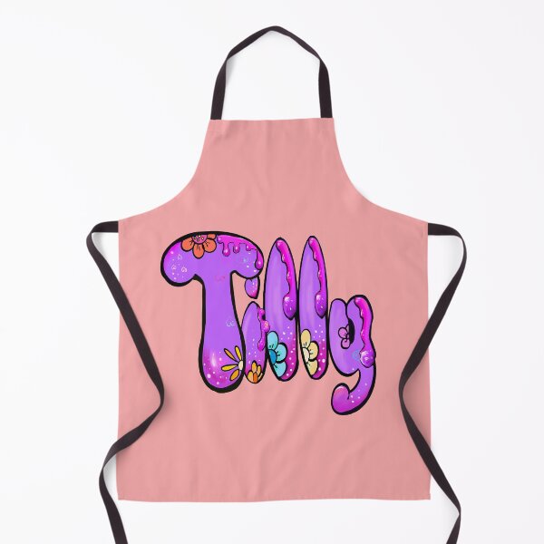 Item preview, Tilly Name Bubble Letters Preppy Purple Floral Drip Effect designed and sold by Artonmytee.
