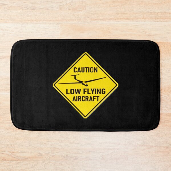 Item preview, caution low flying aircraft glider port hangar home designed and sold by PilotandPlane.