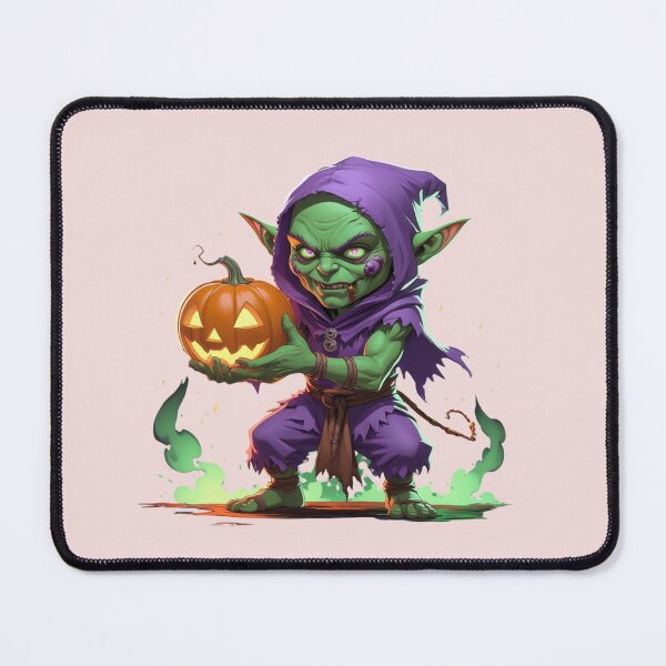 Item preview, Halloween Goblin Alchemist with Jack-o'-Lantern designed and sold by ValeriValera.
