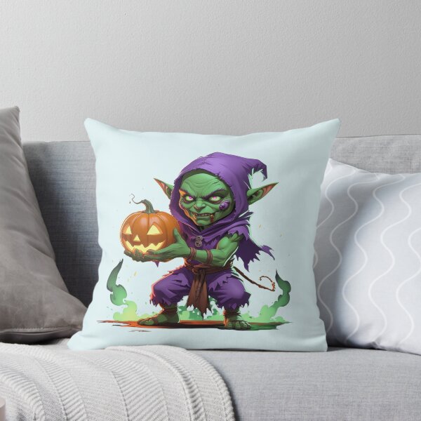 Item preview, Halloween Goblin Alchemist with Jack-o'-Lantern designed and sold by ValeriValera.