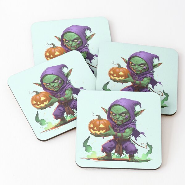 Item preview, Halloween Goblin Alchemist with Jack-o'-Lantern designed and sold by ValeriValera.