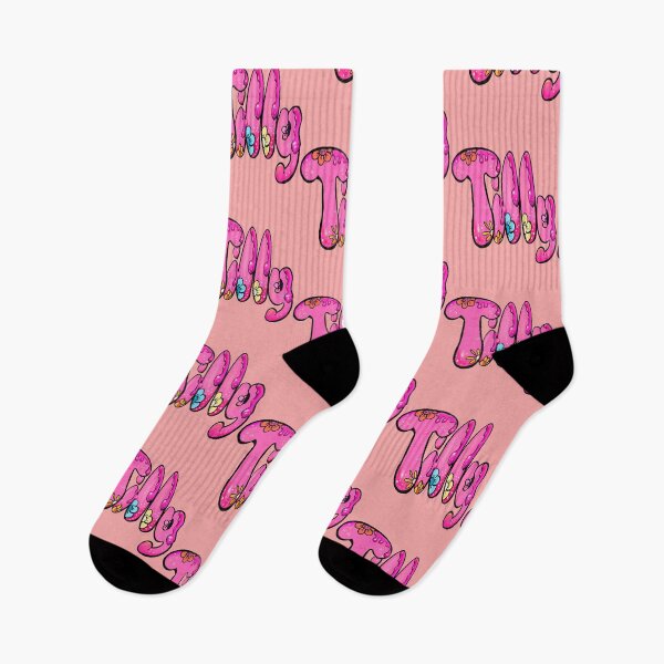 Item preview, Tilly Name Bubble Letters Preppy Pink Floral Drip Effect designed and sold by Artonmytee.