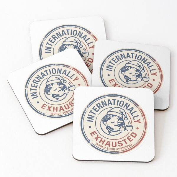 Item preview, Internationally Exhausted Retro Passport Stamp International Student Burnout designed and sold by StickyGuys.