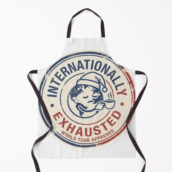 Item preview, Internationally Exhausted Retro Passport Stamp International Student Burnout designed and sold by StickyGuys.