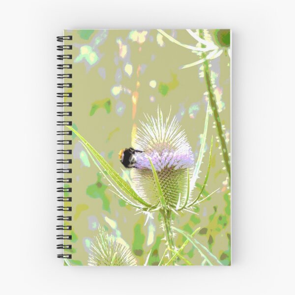 Item preview, Purple and green thistle with bee designed and sold by derbyshireduck.