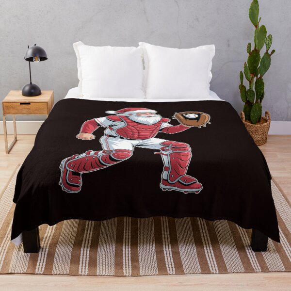 Item preview, Santa Playing Baseball Catcher Merry Christmas Sport Player designed and sold by MichaelStalkas.
