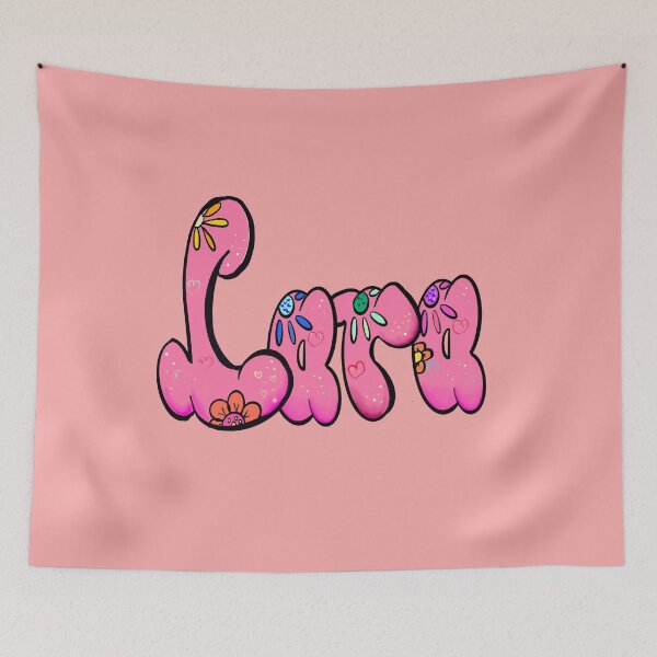 Item preview, Lara popular girls name woman women’s first name in pink calligraphy Lara designed and sold by Artonmytee.