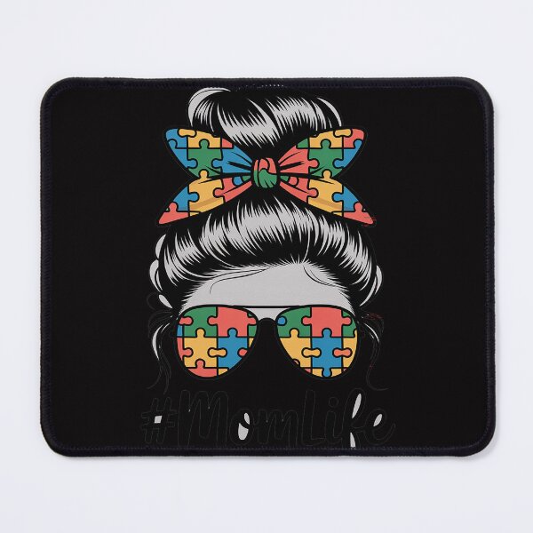 Item preview, Autism Mom Life Puzzle Messy Bun Autism Awareness Month designed and sold by Vexat062Art.