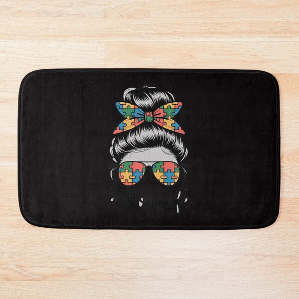Item preview, Autism Mom Life Puzzle Messy Bun Autism Awareness Month designed and sold by Vexat062Art.