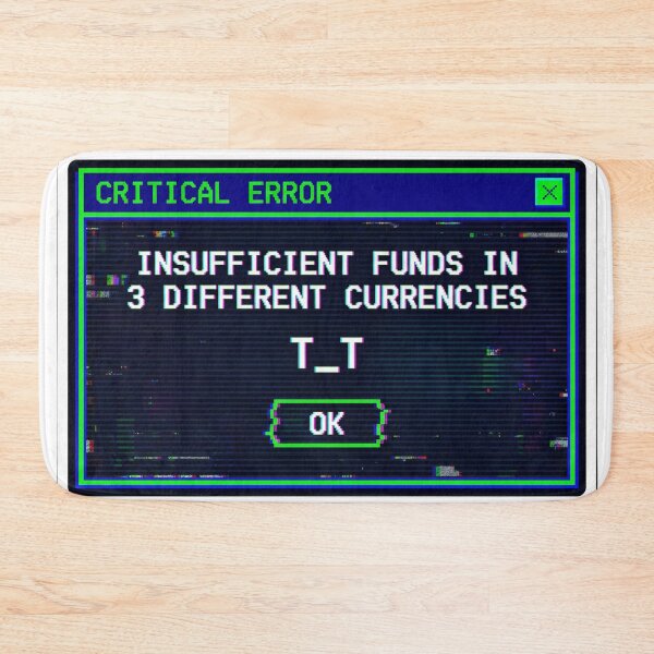 Item preview, Currency Crisis Glitch Error Window Study Abroad Broke Student Y2K Aesthetic designed and sold by StickyGuys.