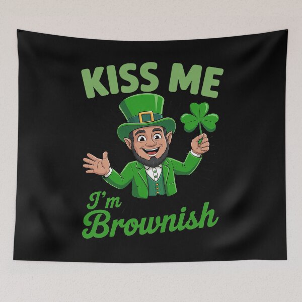 Item preview, Kiss Me I'm Brownish Black Leprechaun St Patrick's Day designed and sold by LindseyKris.