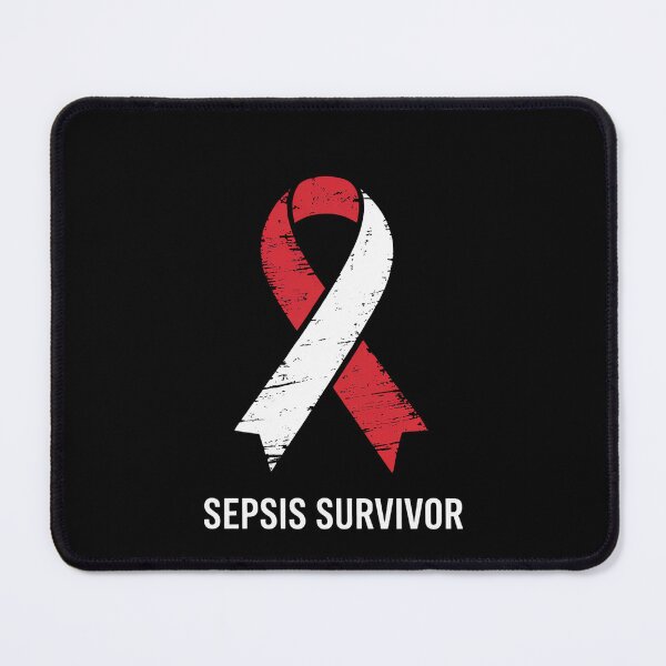 Item preview, Family Sepsis Awareness Red Ribbon September Sepsis Survivor designed and sold by Moxizz.