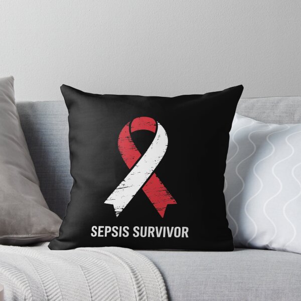 Item preview, Family Sepsis Awareness Red Ribbon September Sepsis Survivor designed and sold by Moxizz.
