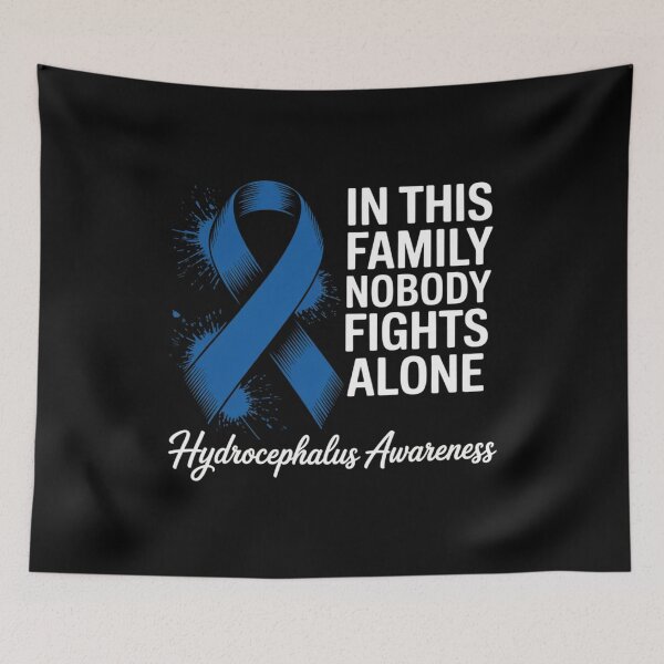 Item preview, Family Support Blue Ribbon Hydrocephalus Awareness designed and sold by Moxizz.