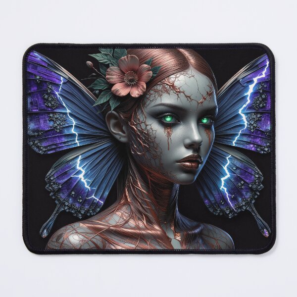 Item preview, Electric Wings: Cyberpunk Butterfly Goddess designed and sold by Insomnia Art Designs.