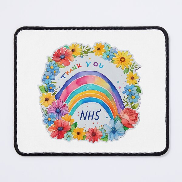 Item preview, Thank You NHS Appreciation Rainbow Floral Healthcare Gift designed and sold by ArcanePrintsxo.