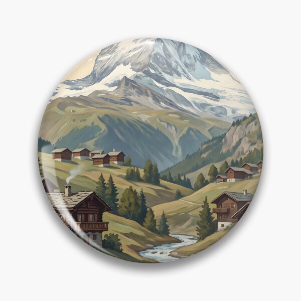 Item preview, Zermatt Via Gornergrat Bahn Vintage Poster, Retro Matterhorn Swiss Alps Train Wall Art Print, Switzerland Alpine Chalet Paradise Decor designed and sold by AbstractAuraArt.