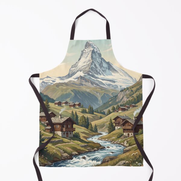Item preview, Zermatt Via Gornergrat Bahn Vintage Poster, Retro Matterhorn Swiss Alps Train Wall Art Print, Switzerland Alpine Chalet Paradise Decor designed and sold by AbstractAuraArt.