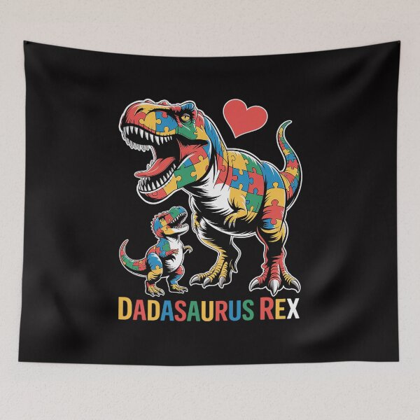 Item preview, Dadasaurus Rex Autism Awareness Proud Dad Father's Day designed and sold by HermanTricia.