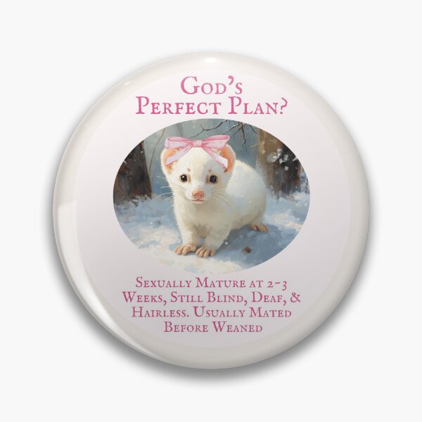 Item preview, God's Perfect Plan? - Female Stoat - Atheist Animals designed and sold by EvergreenRevolt.