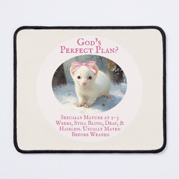Item preview, God's Perfect Plan? - Female Stoat - Atheist Animals designed and sold by EvergreenRevolt.