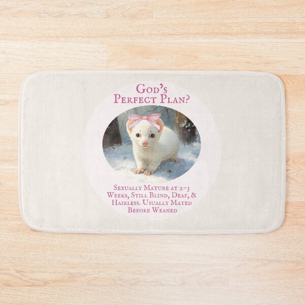 Item preview, God's Perfect Plan? - Female Stoat - Atheist Animals designed and sold by EvergreenRevolt.