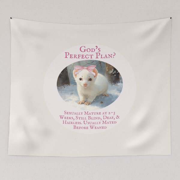 Item preview, God's Perfect Plan? - Female Stoat - Atheist Animals designed and sold by EvergreenRevolt.