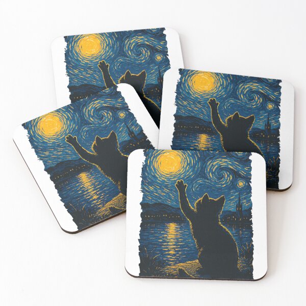 Item preview, Cat Starry Night Funny Painting Van Gogh Cat Lover Art designed and sold by KevinorNorris.