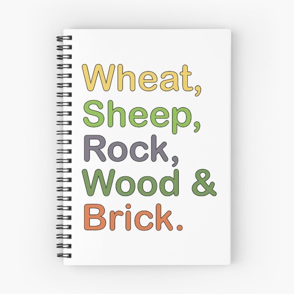 Item preview, Wheat, Sheep, Rock, Wood & Brick designed and sold by Punderstorm.