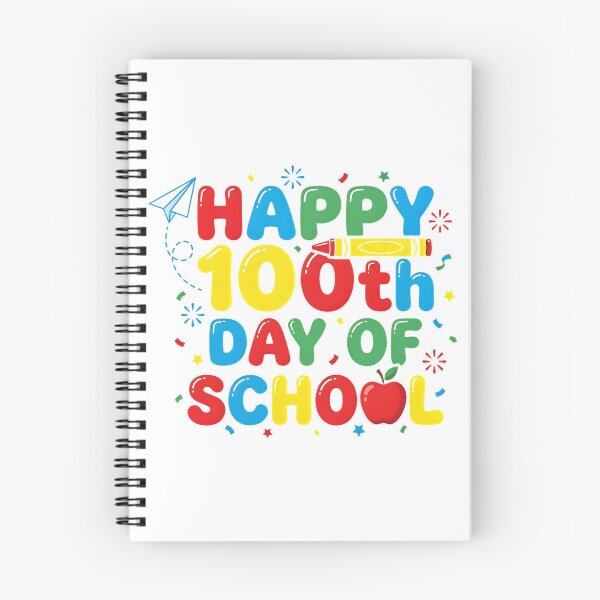 Item preview, Happy 100th Day of School - Colorful Crayon Apple & Paper Plane Kids designed and sold by Abdeelol.