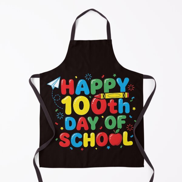 Item preview, Happy 100th Day of School - Colorful Crayon Apple & Paper Plane Kids designed and sold by Abdeelol.