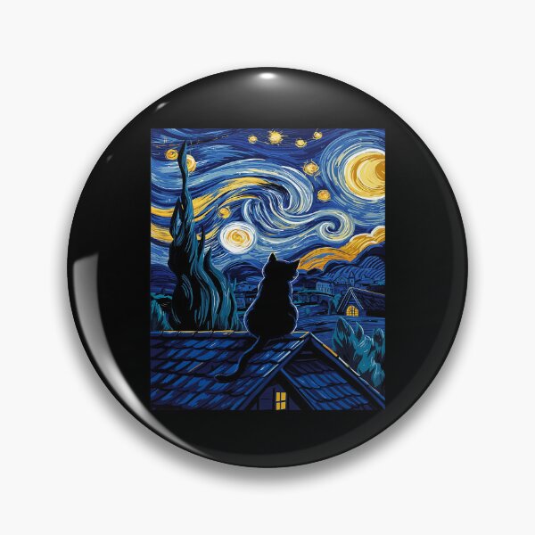 Item preview, Cat Starry Night Van Gogh Cat Art Lover Funny Cat designed and sold by KevinorNorris.