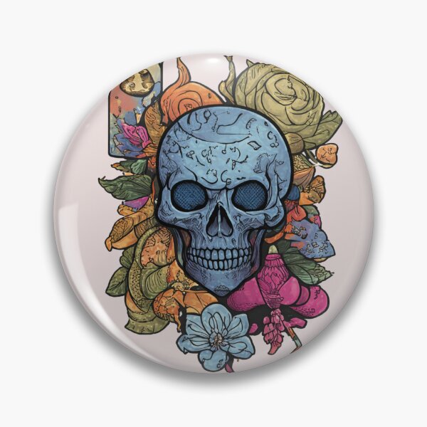 Item preview, Floral Skull Illustration – Skull with floral accents | Dark Botanical Art designed and sold by ValeriValera.